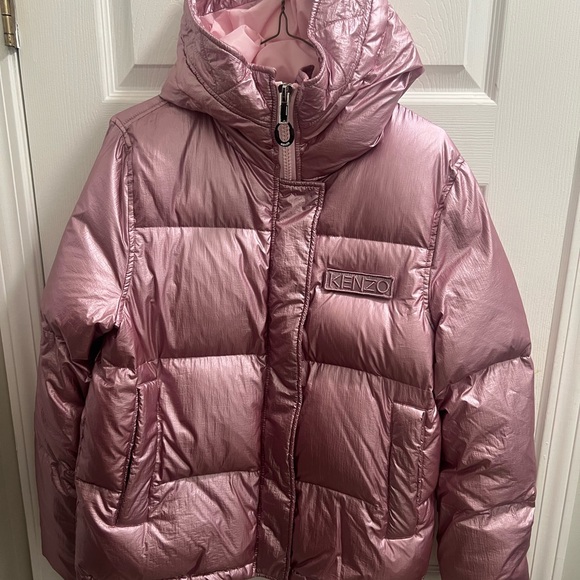 Kenzo Women's Metallic Pink Puffer Jacket